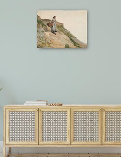 Foto 4 | Foto 4 | Cuadro Decorativo - Niña Cargando Una Cesta (1882)- Winslow Homer - Fotografía - 28x36 - Impresión En Lienzo - Fine Art Tj