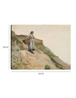 Foto 6 | Foto 6 | Cuadro Decorativo - Niña Cargando Una Cesta (1882)- Winslow Homer - Fotografía - 28x36 - Impresión En Lienzo - Fine Art Tj