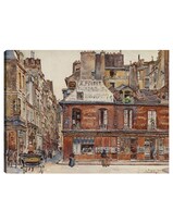 Cuadro Decorativo - Calle Sauval, Vista Desde La Calle Saint-honoré- Frédéric Houbron - 28x36 - Impresión En Lienzo - Fatj