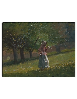 Foto 1 | Foto 1 | Cuadro Decorativo - La Chica Del Rastrillo De Heno (1878)- Winslow Homer - 28x36 - Impresión En Lienzo - Fatj