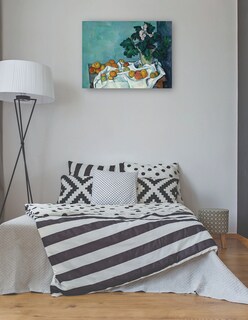 Foto 3 | Foto 3 | Cuadro Decorativo - Naturaleza Muerta Con Manzanas Y Una Maceta De Prímulas - Paul Cézanne - 46x61 - Impresión En Lienzo - Fatj