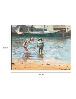 Foto 6 | Foto 6 | Cuadro Decorativo - Niños Vadeando (1873)- Winslow Homer - Fotografía - 28x36 - Impresión En Lienzo - Fine Art Tj