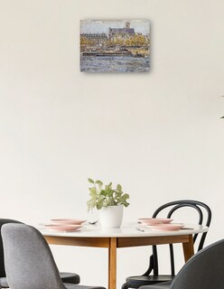 Foto 2 | Foto 2 | Cuadro Decorativo - El Muelle Del Hôtel-de-ville Y La Iglesia - Frédéric Houbron - 28x36 - Impresión En Lienzo - Fatj
