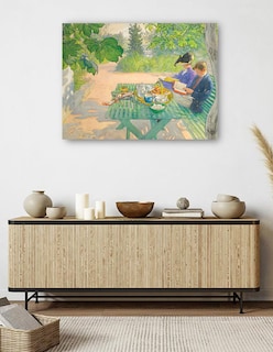 Foto 5 | Foto 5 | Cuadro Decorativo - Lectura Navideña (1916)- Carl Larsson - Fotografía - 28x36 - Impresión En Lienzo - Fine Art Tj