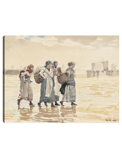 Foto 1 | Foto 1 | Cuadro Decorativo - Cuatro Pescaderas En La Playa (1881)- Winslow Homer - Fotografía - 28x36 - Impresión En Lienzo - Fine Art Tj