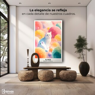 Foto 2 | Foto 2 | Cuadro Decorativo Canvas Gato Burbuja 60x90