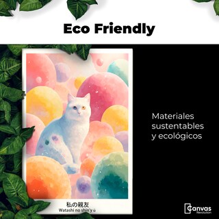 Foto 3 | Foto 3 | Cuadro Decorativo Canvas Gato Burbuja 60x90