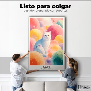 Foto 4 | Foto 4 | Cuadro Decorativo Canvas Gato Burbuja 60x90