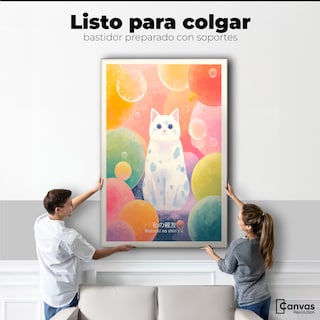 Foto 4 | Foto 4 | Cuadro Decorativo Canvas Gato Fantasía 80x120