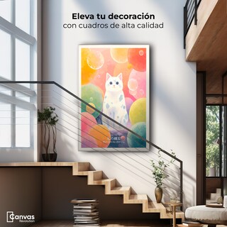 Foto 5 | Foto 5 | Cuadro Decorativo Canvas Gato Fantasía 80x120