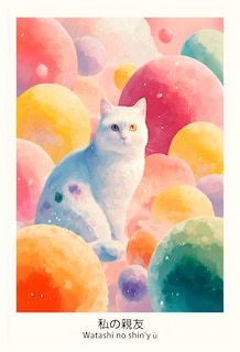 Foto 3 | Foto 3 | Cuadro Decorativo Canvas Tríptico Universo De Gatos 25x38 Cm