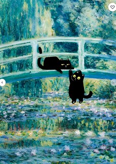 Foto 4 | Foto 4 | Cuadro Decorativo Canvas Tríptico Van Gato 25x38 Cm
