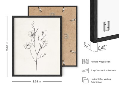 Foto 3 | Foto 3 | Arte De Pared Haus And Hues Gris Floral Vintage Juego De 4 Con Marco - Venta Internacional.