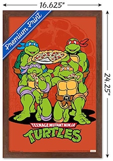 Foto 3 | Foto 3 | Venta Internacional - Póster Enmarcado Trends International Nickelodeon TMNT
