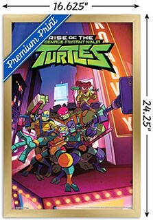 Foto 3 | Foto 3 | Venta Internacional - Póster Enmarcado Trends International Nickelodeon Rise of the Teenage Mutant Ninja Turtles