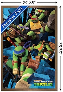 Foto 3 | Foto 3 | Venta Internacional - Póster Enmarcado Trends International Nickelodeon Tortugas Ninja