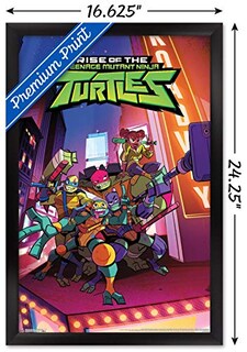 Foto 3 | Foto 3 | Venta Internacional - Póster Enmarcado Trends International Nickelodeon Tortugas Ninja