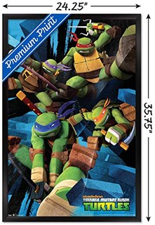 Foto 3 | Foto 3 | Venta Internacional - Póster Enmarcado Trends International Nickelodeon Tortugas Ninja
