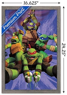 Foto 3 | Foto 3 | Venta Internacional - Póster Enmarcado Trends International Nickelodeon Tortugas Ninja