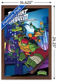 Foto 3 | Foto 3 | Venta Internacional - Póster Enmarcado Trends International Nickelodeon Rise Of The T