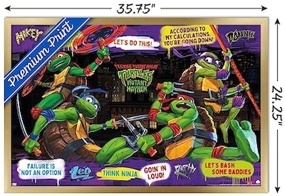 Foto 3 | Foto 3 | Venta Internacional - Póster Enmarcado Trends International Teenage Mutant Ninja Turt