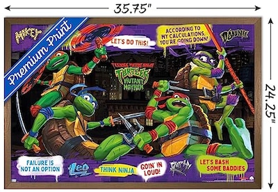 Foto 3 | Foto 3 | Venta Internacional - Póster Enmarcado Trends International Teenage Mutant Ninja Turt