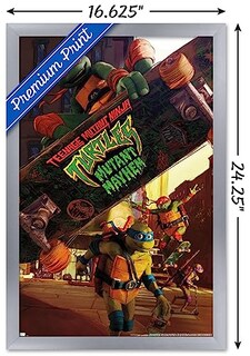 Foto 3 | Foto 3 | Venta Internacional - Póster Enmarcado Trends International Teenage Mutant Ninja Turt