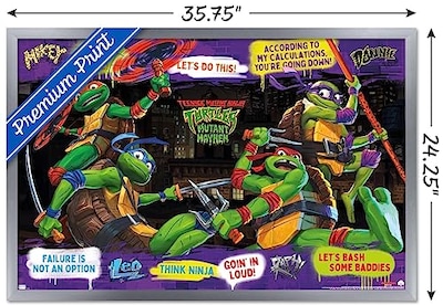 Foto 3 | Foto 3 | Venta Internacional - Póster Enmarcado Trends International Teenage Mutant Ninja Turt