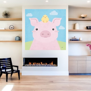 Foto 5 | Foto 5 | Cuadro Decorativo Fine Art TJ 'Amigos de Granero II' de Moira Hershey 94 x 94 cm