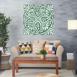 Foto 2 | Foto 2 | Cuadro Decorativo - Azulejo Verde Oscuro Amadora Iv - Wild Apple Portfolio - Arte Moderno - Impresión En Lienzo - Fine Art Tj