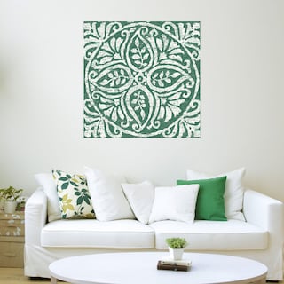 Foto 3 | Foto 3 | Cuadro Decorativo - Azulejo Verde Oscuro Amadora Iv - Wild Apple Portfolio - Arte Moderno - Impresión En Lienzo - Fine Art Tj