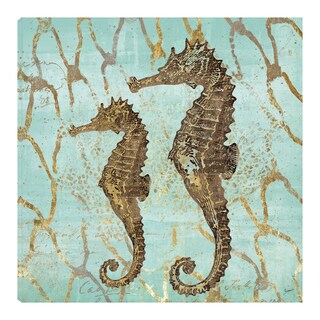 Foto 1 | Foto 1 | Cuadro Decorativo - Caballitos De Mar De Oro - Fine Art Tj - Heather Hayes - Arte Moderno - Impresión En Lienzo