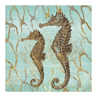 Foto 1 | Foto 1 | Cuadro Decorativo - Caballitos De Mar De Oro - Fine Art Tj - Heather Hayes - Arte Moderno - Impresión En Lienzo