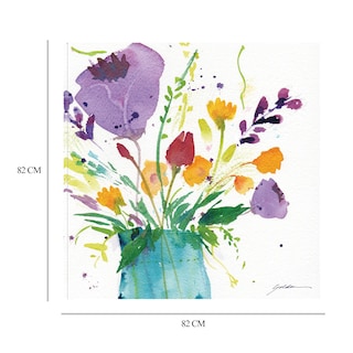 Foto 6 | Foto 6 | Cuadro Decorativo - Flores Brillantes - Sheila Golden - Arte Floral - Impresión En Lienzo - Fine Art Tj