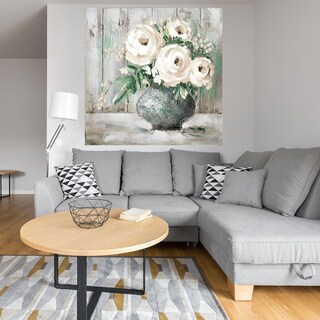Foto 4 | Foto 4 | Cuadro Decorativo - Flor Blanca Y Sabia I - Willowbrook Fine Art - Arte Floral - Impresión En Lienzo - Fine Art Tj