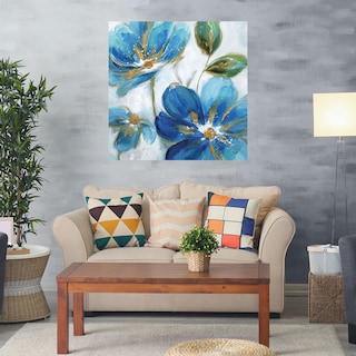 Foto 2 | Foto 2 | Cuadro Decorativo - Azules Florecientes Ii - Nan - Arte Floral - Impresión En Lienzo - Fine Art Tj