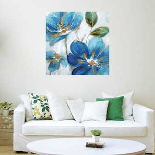 Foto 3 | Foto 3 | Cuadro Decorativo - Azules Florecientes Ii - Nan - Arte Floral - Impresión En Lienzo - Fine Art Tj
