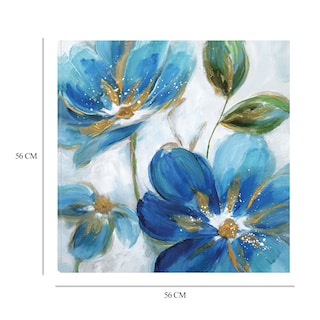 Foto 6 | Foto 6 | Cuadro Decorativo - Azules Florecientes Ii - Nan - Arte Floral - Impresión En Lienzo - Fine Art Tj