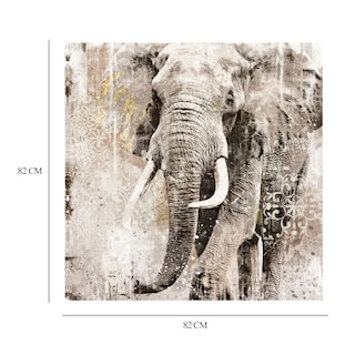 Foto 6 | Foto 6 | Cuadro Decorativo - Elefante De Retrato De Marfil - Heather Hayes - Arte Animales - Impresión En Lienzo - Fine Art Tj