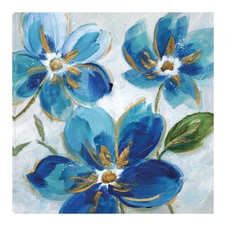 Foto 1 | Foto 1 | Cuadro Decorativo - Azules Florecientes I - Nan - Arte Floral - Impresión En Lienzo - Fine Art Tj