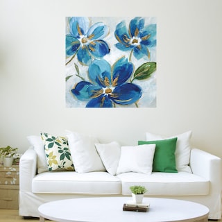 Foto 3 | Foto 3 | Cuadro Decorativo - Azules Florecientes I - Nan - Arte Floral - Impresión En Lienzo - Fine Art Tj