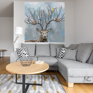 Foto 4 | Foto 4 | Cuadro Decorativo Fine Art Tj Más Cercano y Más Ciervo Studio Arts Arte Animales Impresión en Lienzo