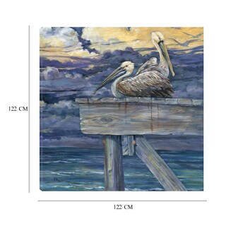 Foto 6 | Foto 6 | Cuadro Decorativo Fine Art Tj Muelle Pelícano Paul Brent Arte Animales Impresión en Lienzo