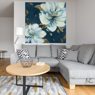 Foto 4 | Foto 4 | Cuadro Decorativo Fine Art TJ 'Jardín Azul y Oro I' de Heather Hayes 122 x 122 cm