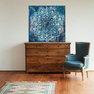 Foto 2 | Foto 2 | Cuadro Decorativo Fine Art Tj Mandala en Azul Ii Danhui Nai Arte Abstracto Impresión en Lienzo