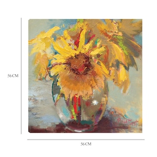 Foto 6 | Foto 6 | Cuadro Decorativo - Girasoles En Agua - Beth Forst - Arte Moderno - Impresión En Lienzo - Fine Art Tj