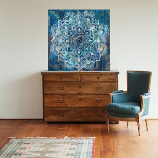 Foto 2 | Foto 2 | Cuadro Decorativo - Mandala En Azul Ii - Danhui Nai - Arte Abstracto - Impresión En Lienzo - Fine Art Tj