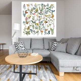Foto 4 | Foto 4 | Cuadro Decorativo - Flores Y Mariposas - Wild Apple Portfolio - Arte Moderno - Impresión En Lienzo - Fine Art Tj
