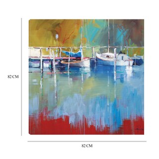 Foto 6 | Foto 6 | Cuadro Decorativo Fine Art TJ 'Mástiles en Metung' de Craig Trewin Penny 82 x82 cm