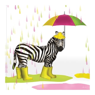 Foto 1 | Foto 1 | Cuadro Decorativo - Gotas De Lluvia Safari Cebra - Hugo Edwins - Arte Moderno - Impresión En Lienzo - Fine Art Tj